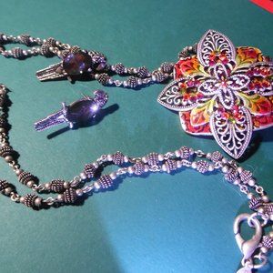 CHICO RHINESTONE LOT (NECKLACE AND EARRINGS)